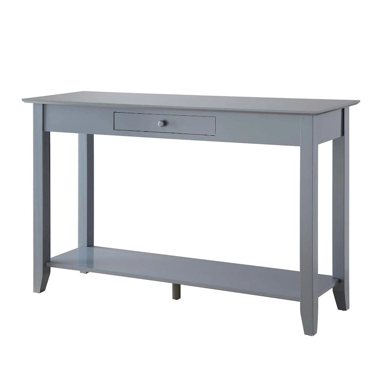 Noir / Espresso / Cerisier / Gris / Bois flotté / Blanc – Console 1 tiroir avec étagère inférieure – Simple