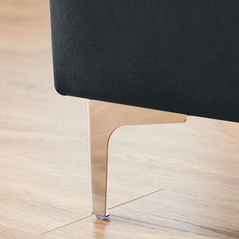 Banc de rangement en velours jaune / vert / gris foncé / blanc / noir / camel – 1 place