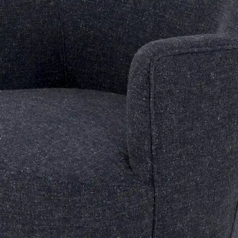 Fauteuil d'appoint pivotant rond en tissu Indigo / Olive / Burnish / Slate / Silver – Pièce unique