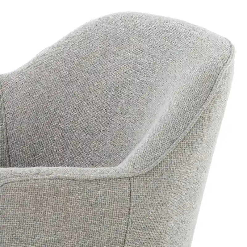 Fauteuil d'appoint pivotant rond en tissu Indigo / Olive / Burnish / Slate / Silver – Pièce unique
