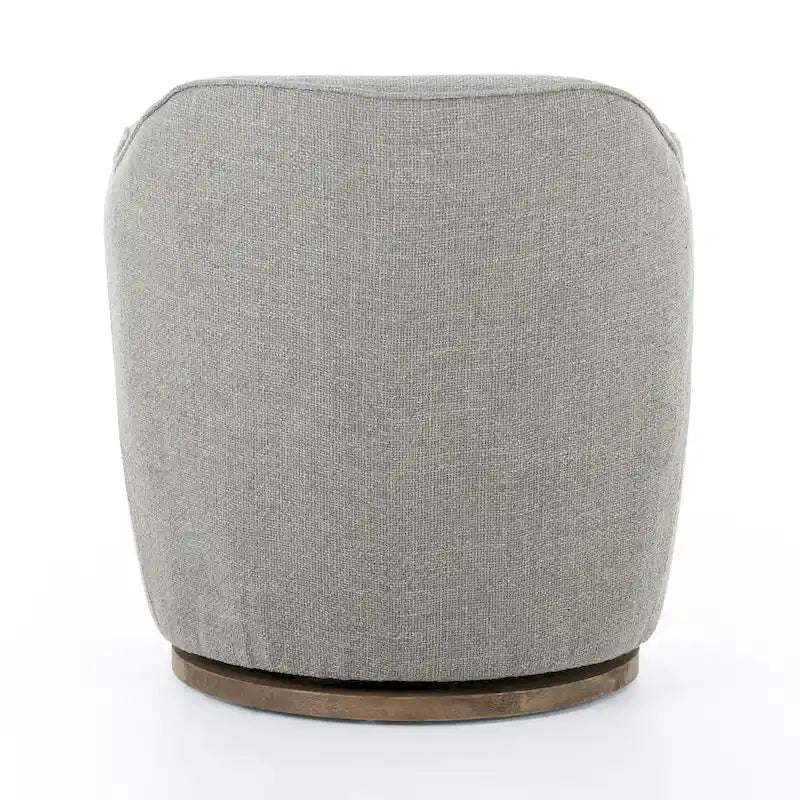 Fauteuil d'appoint pivotant rond en tissu Indigo / Olive / Burnish / Slate / Silver – Pièce unique