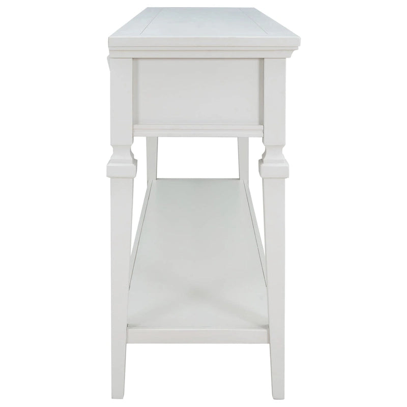 Table console à 3 tiroirs gris délavé / expresso / blanc antique / bleu marine – simple