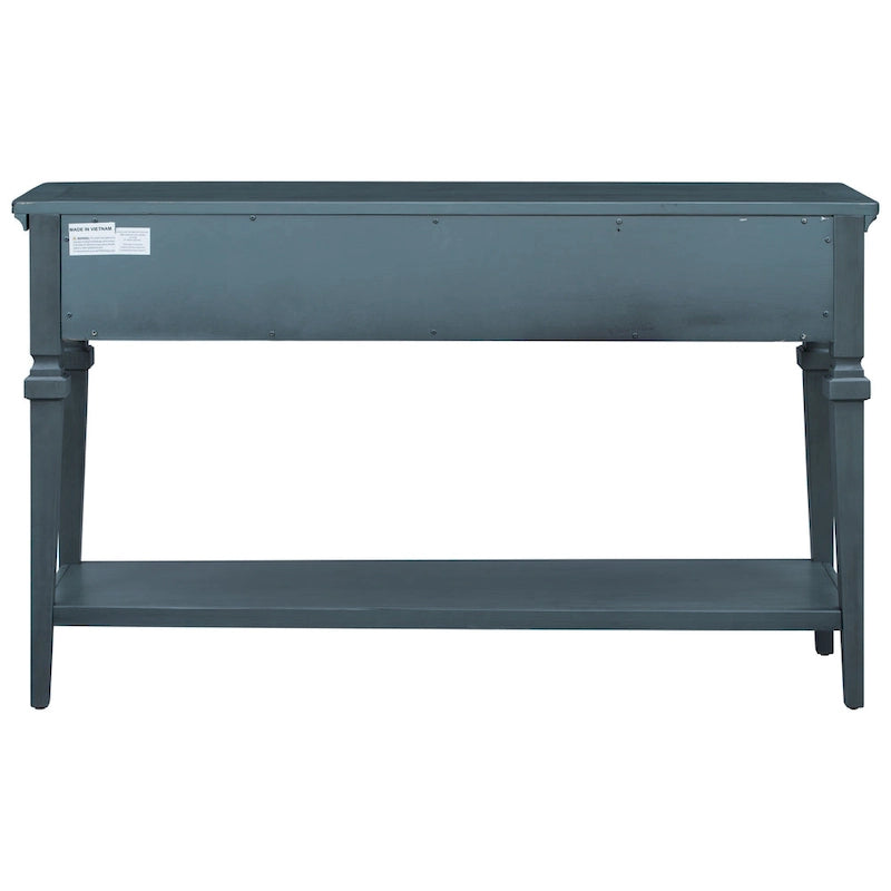 Table console à 3 tiroirs gris délavé / expresso / blanc antique / bleu marine – simple