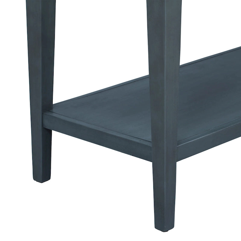 Table console à 3 tiroirs gris délavé / expresso / blanc antique / bleu marine – simple