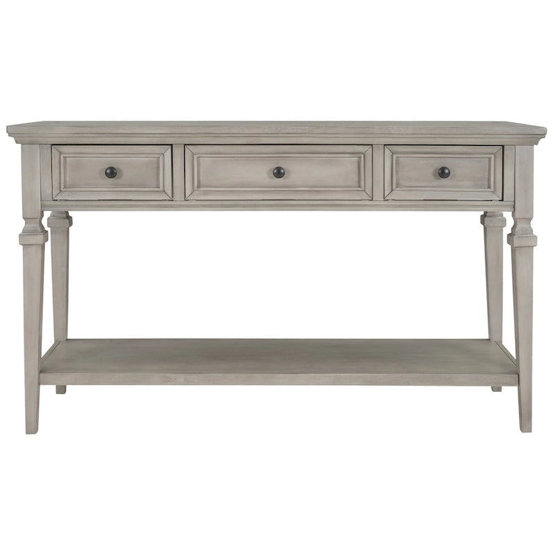 Table console à 3 tiroirs gris délavé / expresso / blanc antique / bleu marine – simple