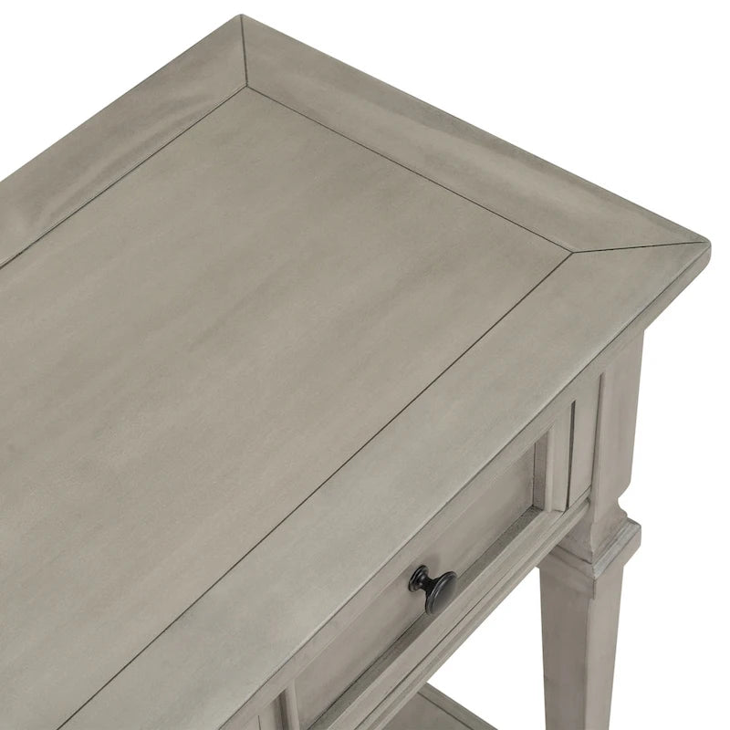 Table console à 3 tiroirs gris délavé / expresso / blanc antique / bleu marine – simple