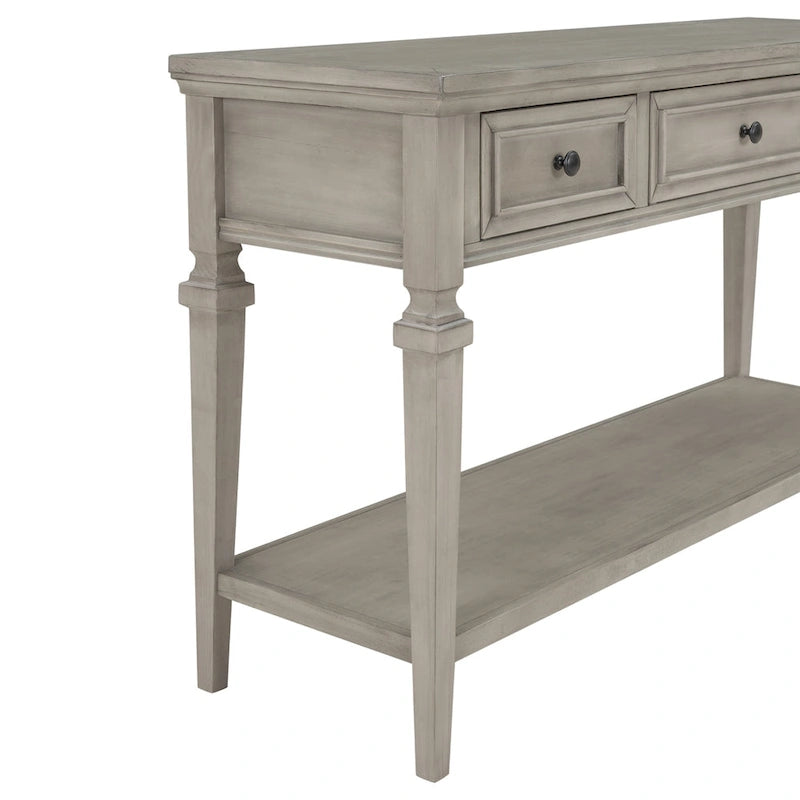 Table console à 3 tiroirs gris délavé / expresso / blanc antique / bleu marine – simple