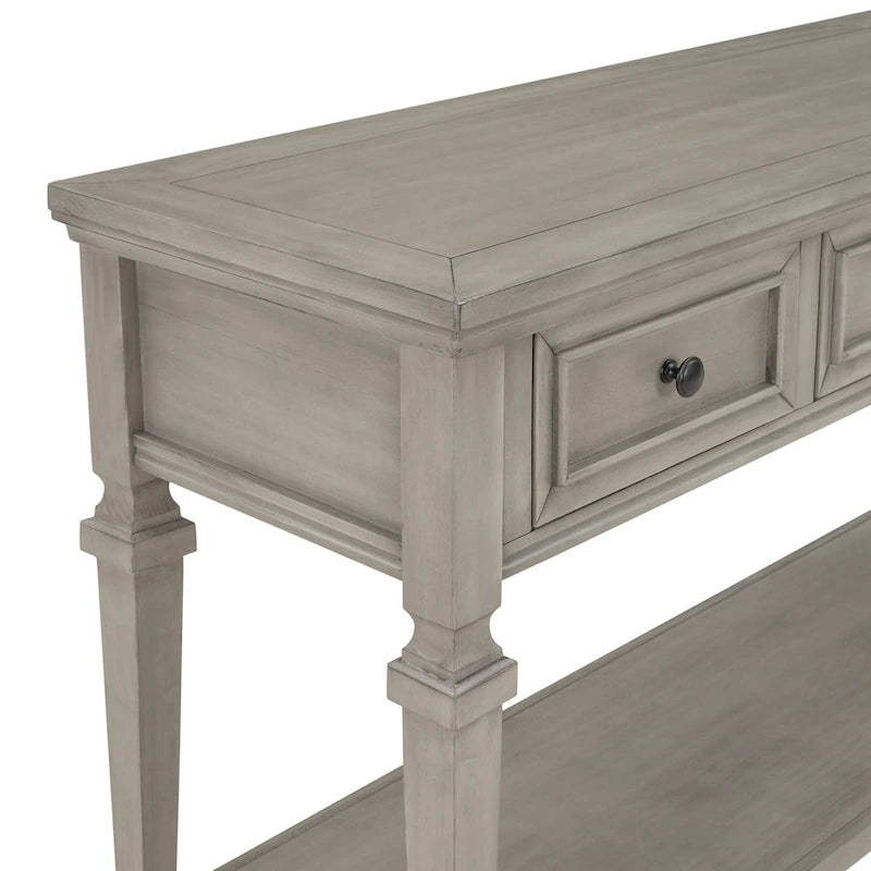 Table console à 3 tiroirs gris délavé / expresso / blanc antique / bleu marine – simple