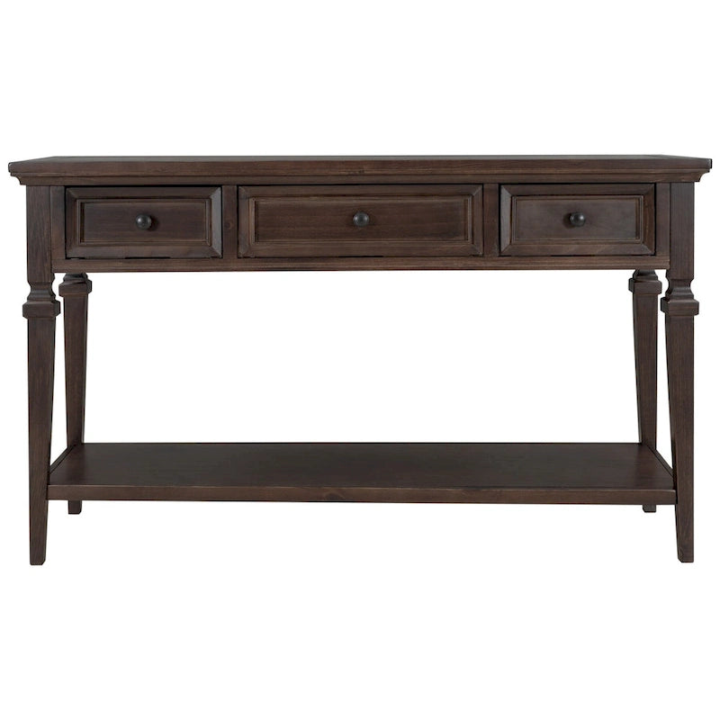 Table console à 3 tiroirs gris délavé / expresso / blanc antique / bleu marine – simple