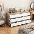 Commode à 9 tiroirs avec rangement (blanc / chêne blanc / noir / miroir) – Simple