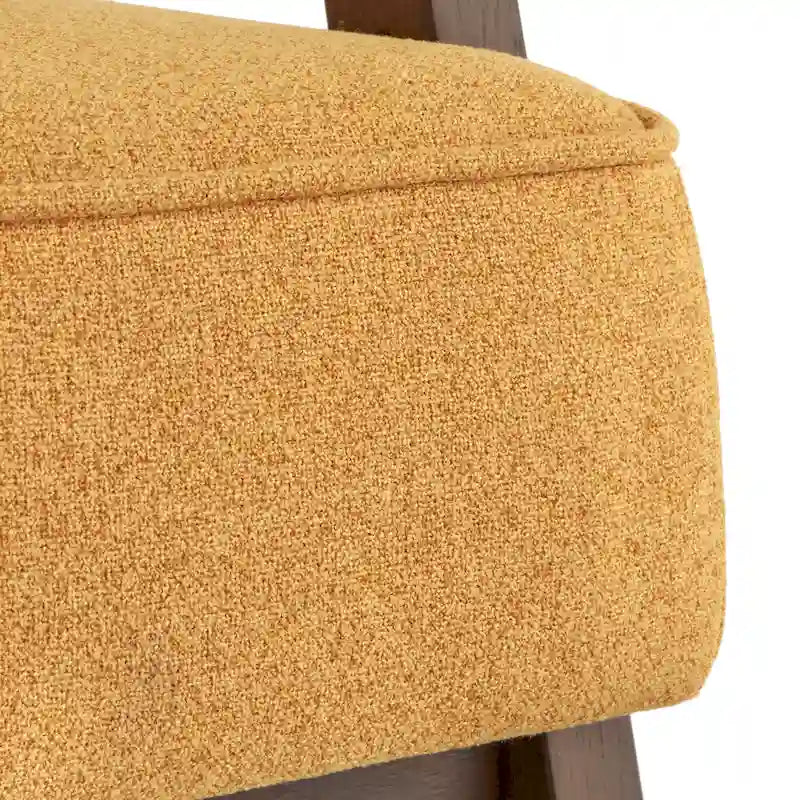 Causeuse style scandinave 2 places en tissu aspect lin bleu/gris/jaune
