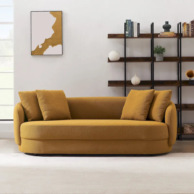 Banc de rangement en velours jaune/vert/gris foncé/blanc/noir/camel avec cadre en bois – Individuel