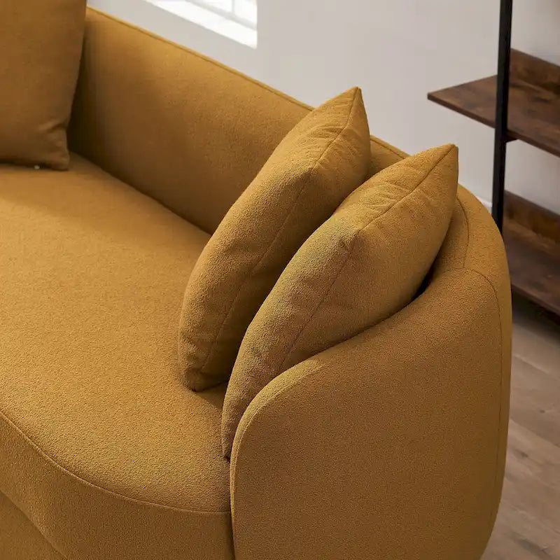 Banc de rangement en velours jaune/vert/gris foncé/blanc/noir/camel avec cadre en bois – Individuel