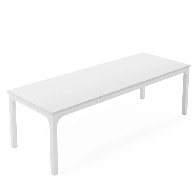 Bureau d'ordinateur extra long de 199,9 cm – Marron / Noir / Blanc / Taupe / Naturel / Marron et blanc, industriel, pour 2 personnes
