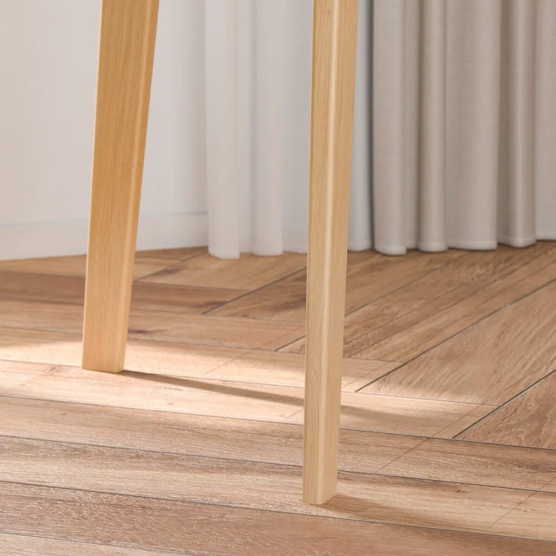 Bureau de 120 cm avec pieds en bois massif – Chêne / Marron / Blanc et chêne / Noyer noir, Pour 1 personne