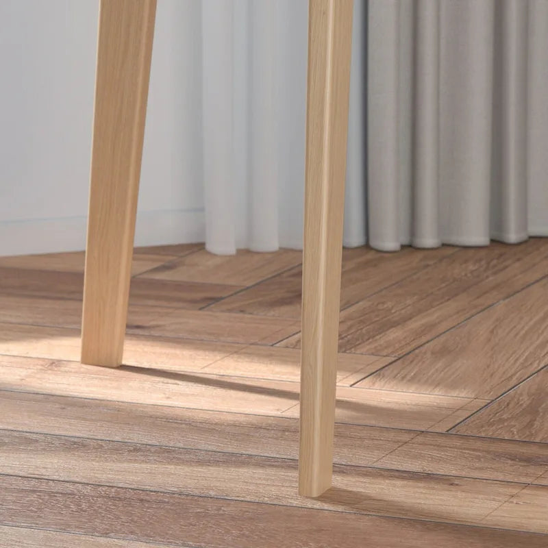 Bureau de 120 cm avec pieds en bois massif – Chêne / Marron / Blanc et chêne / Noyer noir, Pour 1 personne