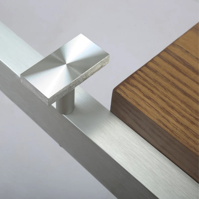Table à manger extensible en noyer avec plateau en verre – Pour 10 personnes, 160–240 cm