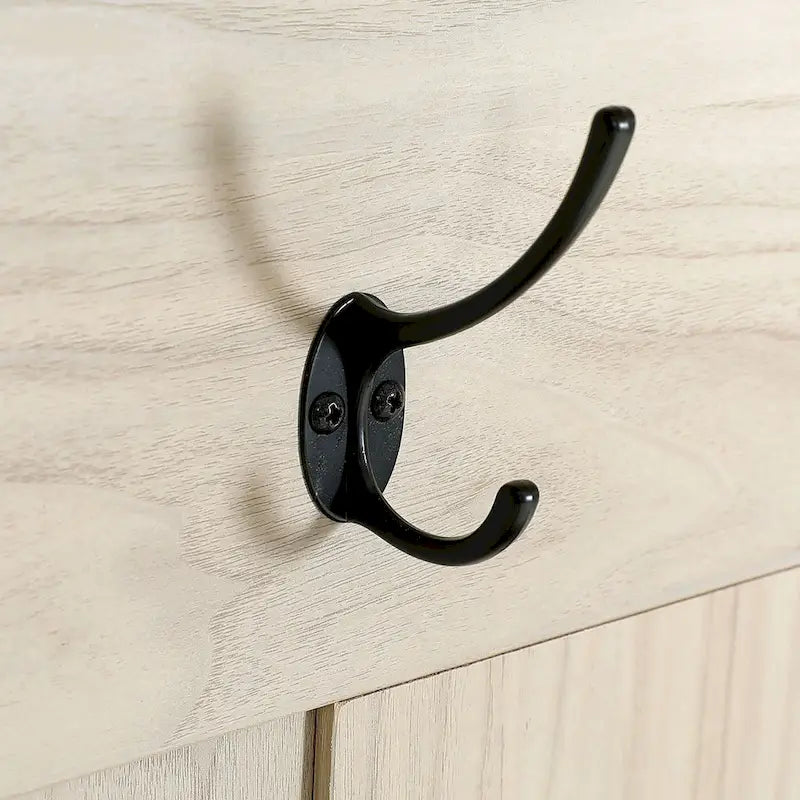 Meuble d'entrée 3-en-1 avec banc et porte coulissante style grange – Chêne, style rustique, pour 1 foyer