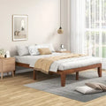 Cadre de lit plateforme bas en bois marron Grand lit – Lit simple/double