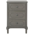 Commode de chevet à 3 tiroirs en pin gris/blanc – Utilisateur unique