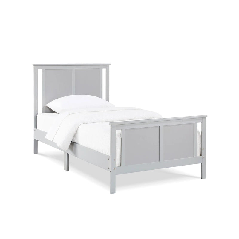 Lit réversible simple panneau bleu nuit / blanc / gris / noir – Une place