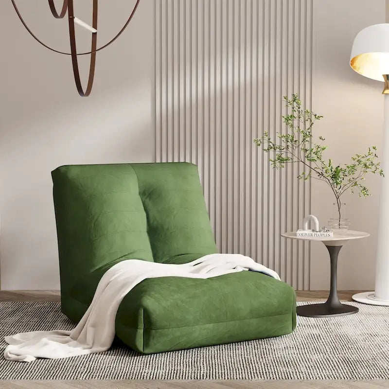 Pouf géant surdimensionné avec accoudoirs – Monoplace – Gris / Vert / Blanc / Rose / Jaune