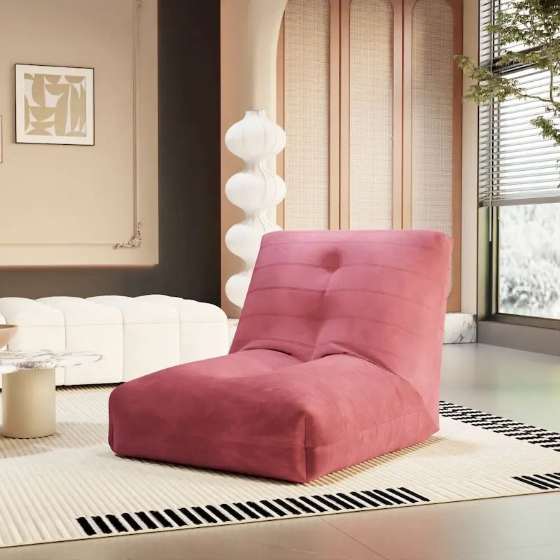 Pouf géant surdimensionné avec accoudoirs – Monoplace – Gris / Vert / Blanc / Rose / Jaune