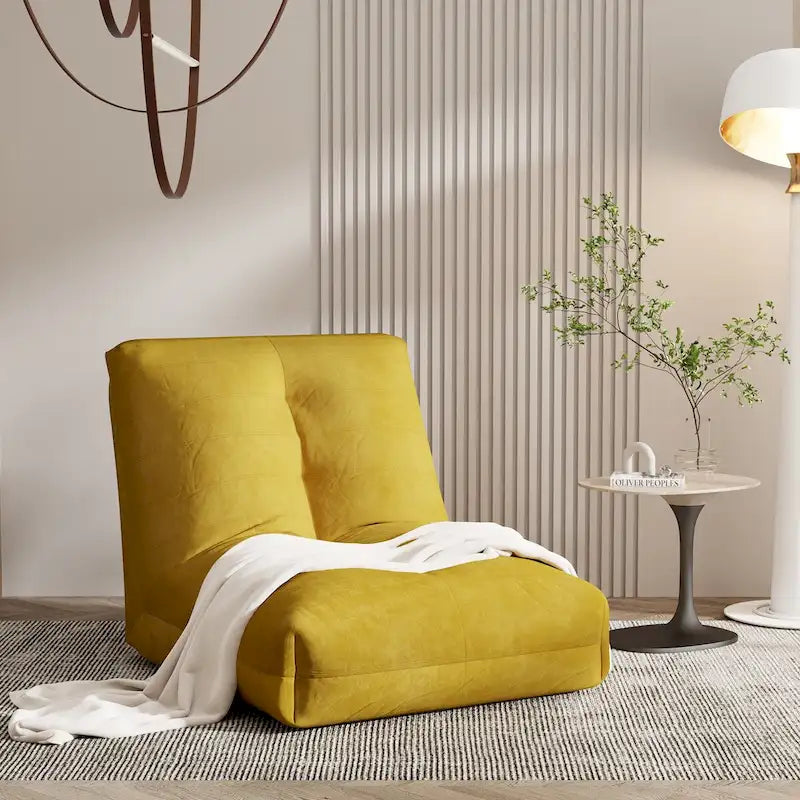 Pouf géant surdimensionné avec accoudoirs – Monoplace – Gris / Vert / Blanc / Rose / Jaune