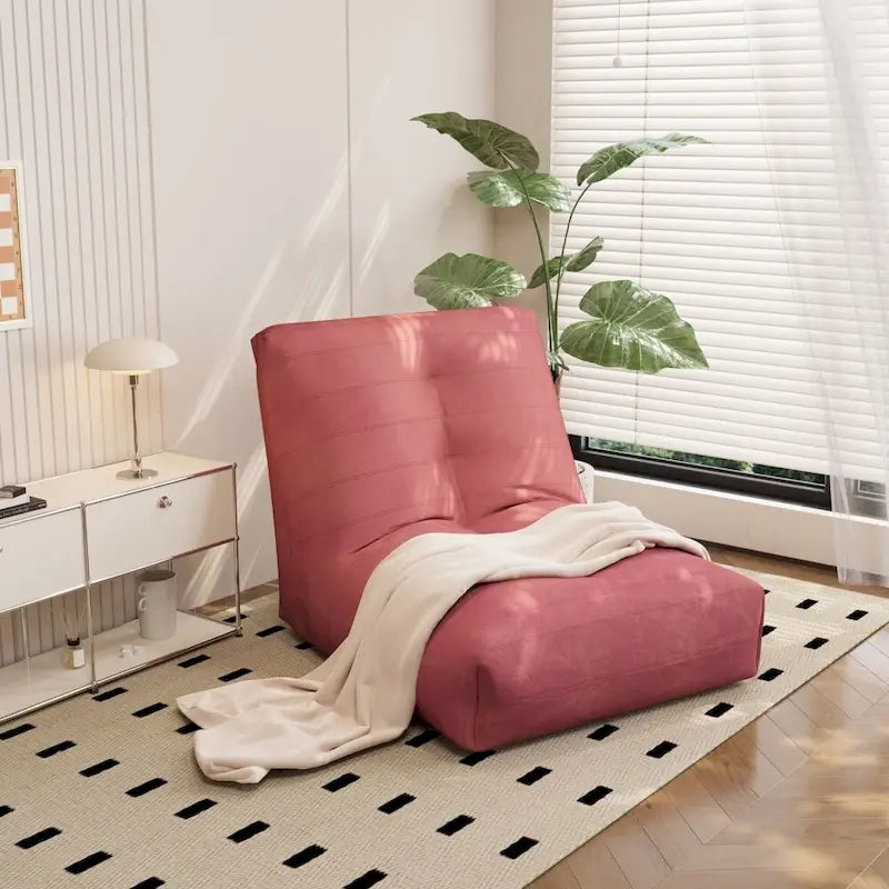 Pouf géant surdimensionné avec accoudoirs – Monoplace – Gris / Vert / Blanc / Rose / Jaune